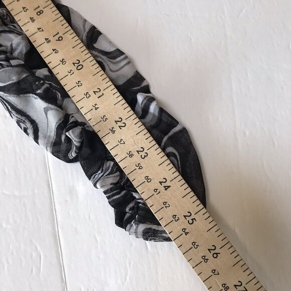 Y2K Almost Famous Top Women Large Mesh Psychedelic Fairy Grunge Ruched Rave Club - Picture 10 of 10